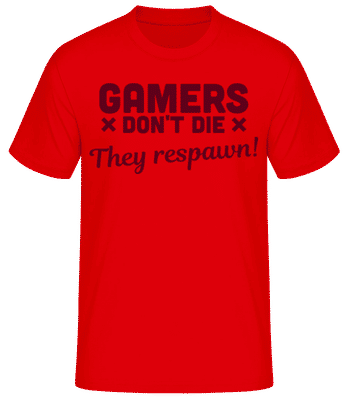Gamers Don't Die - Men's Basic T-Shirt - Red - Front