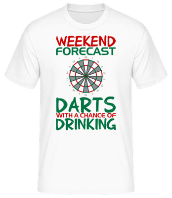 Weekend Darts And Drinking - T-shirt standard Homme - Blanc - Devant