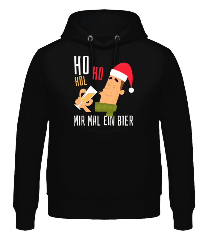 Vorschau: Ho Ho Hol Bier - Männer Hoodie - Schwarz - Vorne