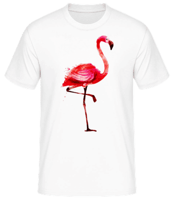 Flamingo 1 - Männer Basic T-Shirt - Weiß - Vorne
