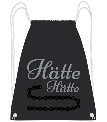 Hätte, Hätte, Fahrradkette - Turnbeutel - Schwarz - Vorn