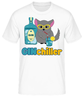 Ginchiller - Männer Basic T-Shirt - Weiß - Vorne