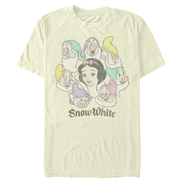 Aperçu: Disney - Blanche-Neige et les Sept Nains - Skupina - Homme T-shirt - Crème - Devant