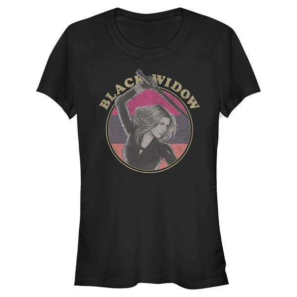 Aperçu: Marvel - Black Widow - Black Widow Retro - Femme T-shirt - Noir - Devant
