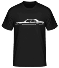 'Mercedes-Benz 190 E (W201)' Silhouette - T-shirt standard Homme - Noir - Devant