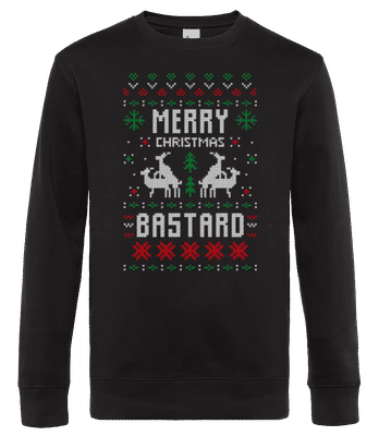 Merry Christmas Bstrd - Pánská standardní mikina - Černá - Napřed