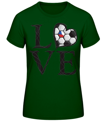 Football Love Czech Republic - Dámské tričko B&C - Bottle green - Napřed