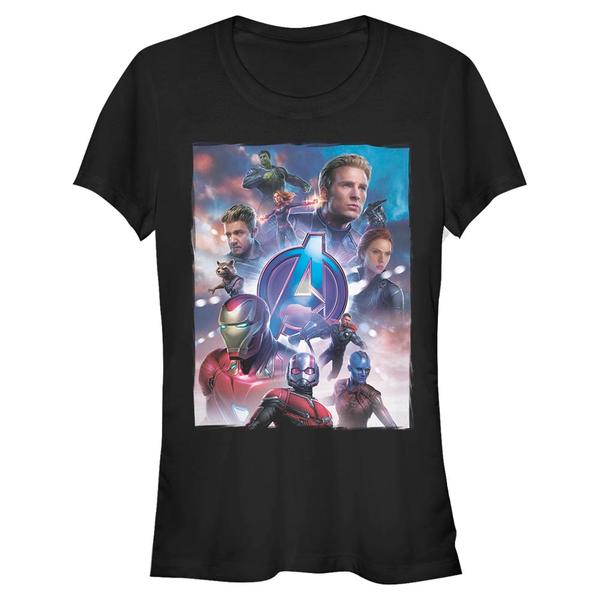 Aperçu: Marvel - Avengers Endgame - Skupina Basic Poster - Femme T-shirt - Noir - Devant