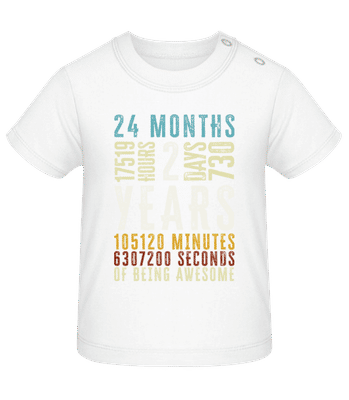 2 Years 24 Months - T-shirt Bébé - Blanc - Devant