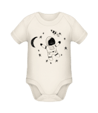Astronaut Rocket - Bio body pro děti - Krémová - Napřed