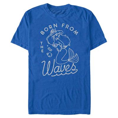 Disney - Ariel La Petite Sirène - Malá mořská víla Waves - Homme T-shirt - Bleu royal - Devant