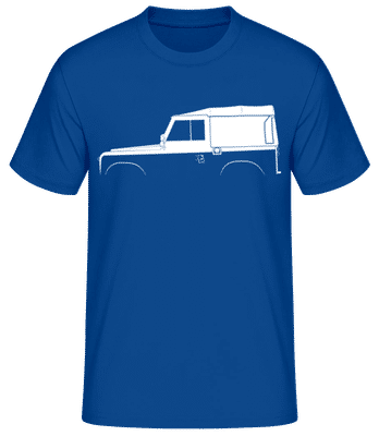 'Land Rover Series I' Silhouette - Camiseta básica para hombre - Azul real - delante