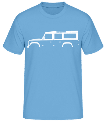 'Land Rover Defender 110' Silhouette - Pánské basic tričko - Světle modrá - Napřed