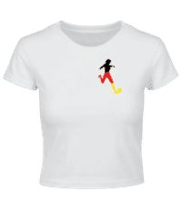 Frauenfußball Deutschland - Crop T-Shirt - Weiß - Vorne