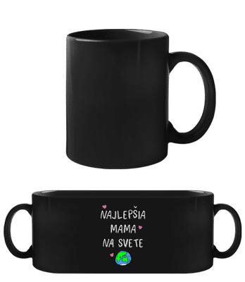 Najlepšia Mama Na Svete - Čierny hrnček - Čierna - Predné