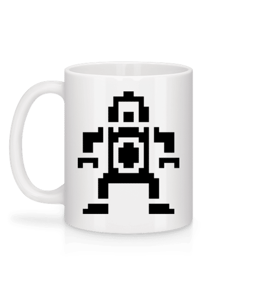 Aperçu: Pixel Robots Black - Mug en céramique blanc - Blanc - Derrière