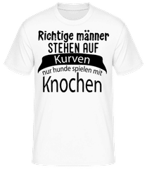 Richtige Männer Stehen Auf Kurven · Männer Basic T-Shirt