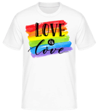 Love Is Love - Pánske basic tričko - Biela - Predné