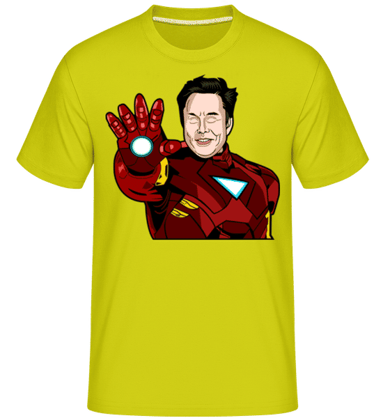 Preview: Elon Musk Iron Man -  Shirtinator Men's T-Shirt - Lime - Front