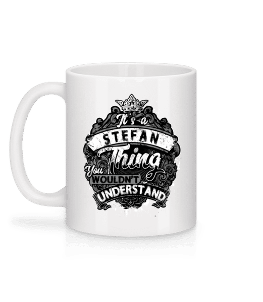 It's A Stefan Thing - Mug en céramique blanc - Blanc - Derrière