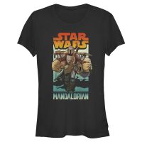 Star Wars - The Mandalorian - Mandalorian Mando on Foot - Mujeres Camiseta - Negro - delante