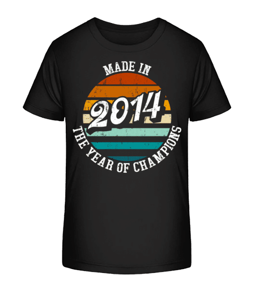 Vorschau: 2014 The Year Of Champions - Kinder Bio T-Shirt Stanley Stella 2.0 - Schwarz - Vorne