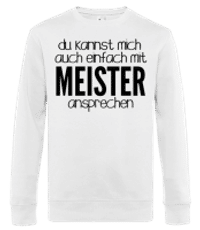 Sprich Mich Mit Meister An - Männer Standard Pullover - Weiß - Vorne