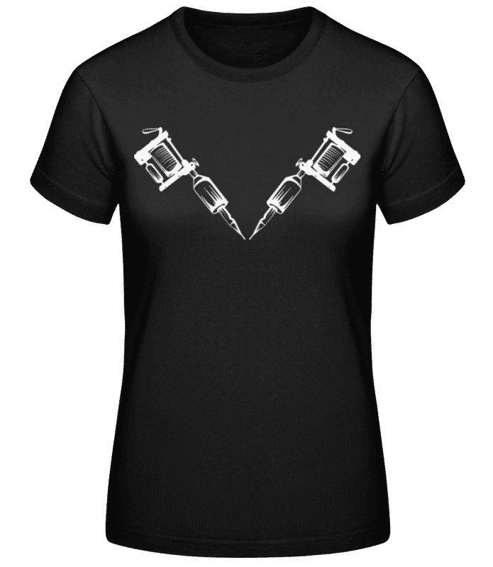 Aperçu: Machine à tatouer Tatouage Blanc - T-shirt femme B&C - Noir - Devant