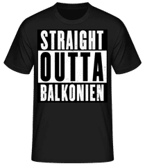 Straight Outta Balkonien · Männer Basic T-Shirt
