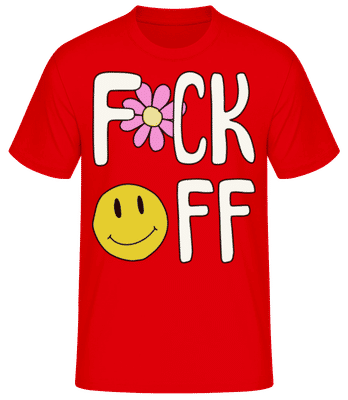 Fck Off - Men's Basic T-Shirt - Red - Front