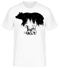 Papa Bear - Pánske basic tričko - Biela - Predné