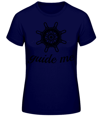 Guide Me - Dámske basic tričko - Namornícka modrá - Predné