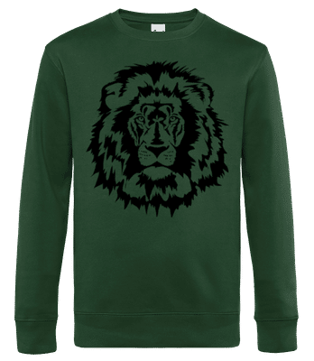 Lion Noir - Sweat-shirt standard pour homme - Vert bouteille - Devant