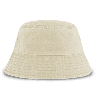 Beechfield Vintage Bucket Hat - Cream - Front