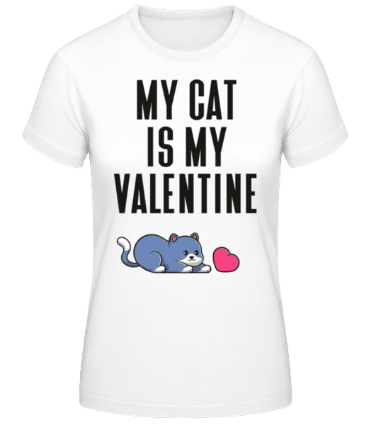 Aperçu: My Cat Is My Valentine - T-shirt standard Femme - Blanc - Devant