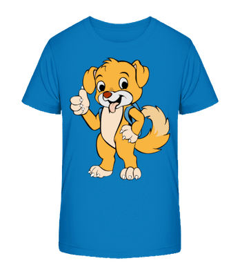 Cute Dog With Bag - Kid's Organic T-Shirt Stanley Stella 2.0 - Royal blue - Front
