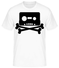 Kassette Knochen - Männer Basic T-Shirt - Weiß - Vorne