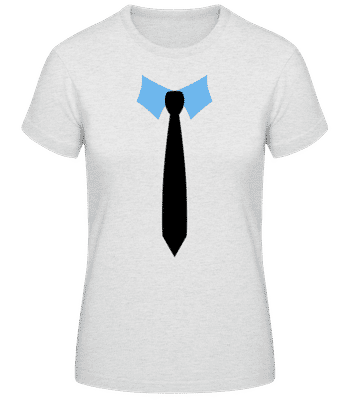 Krawatte - Frauen T-Shirt B&C - Grau meliert - Vorne