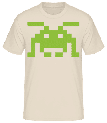 Pixel Monster - Men's Basic T-Shirt - Cream - Front