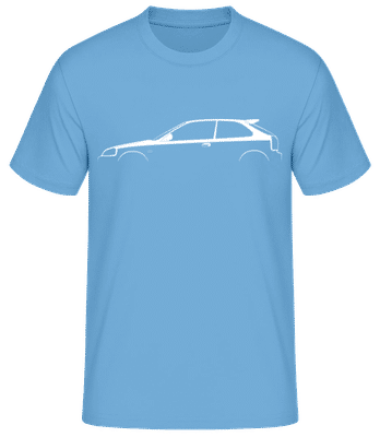 'Honda Civic Type-R (EK9)' Silhouette - Männer Basic T-Shirt - Hellblau - Vorne