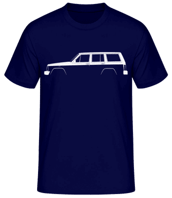 'Jeep Cherokee (XJ)' Silhouette - T-shirt standard Homme - Bleu marine - Devant