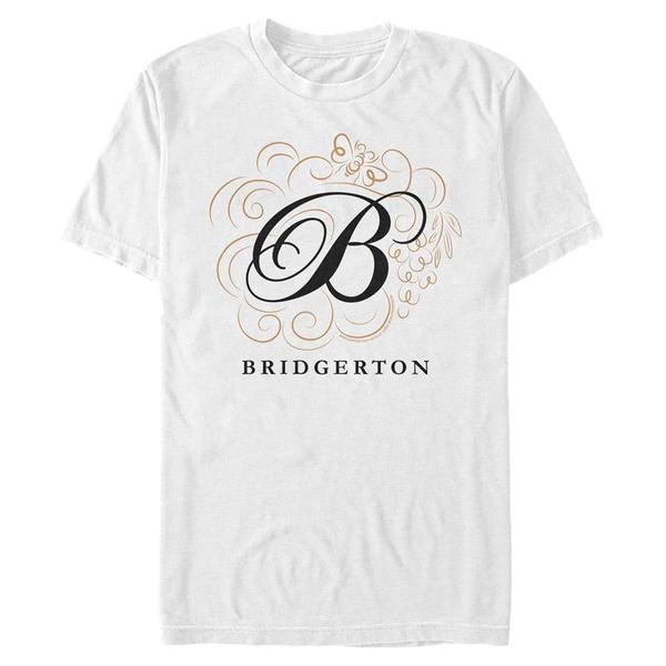 Aperçu: Netflix - La chronique des Bridgerton - Logo B - Homme T-shirt - Blanc - Devant
