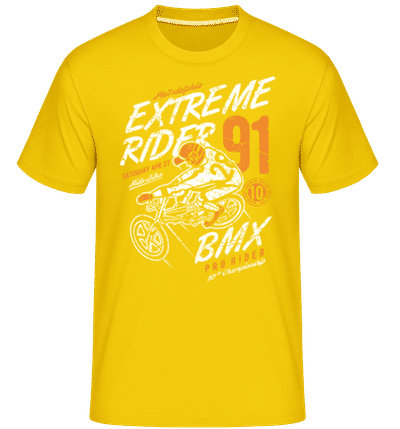 Extreme Rider -  Shirtinator Men's T-Shirt - Golden yellow - Front