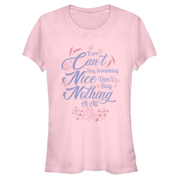 Aperçu: Disney - Bambi - Thumper Can't Say Something Nice - Femme T-shirt - Rose - Devant