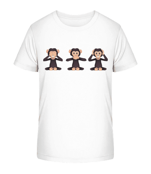 Sourd Sourd Muet Singe - T-shirt bio Enfant Stanley Stella 2.0 - Blanc - Devant