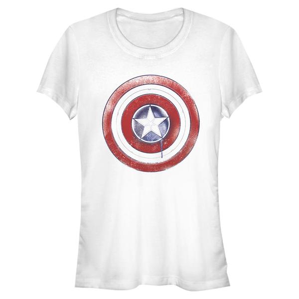Aperçu: Marvel - Falcon et le soldat de l'hiver - Logo Paint Shield - Femme T-shirt - Blanc - Devant