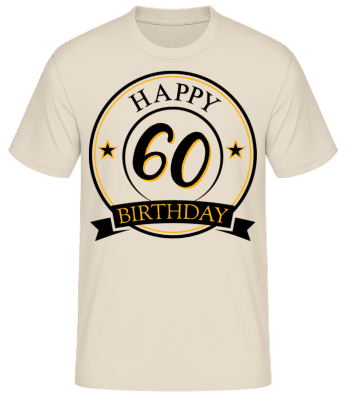 Preview: Happy Birthday 60 - Men's Basic T-Shirt - Cream - Front
