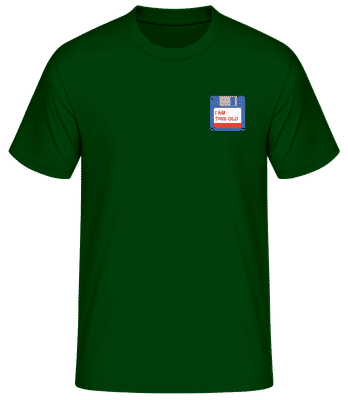 I'm This Old Floppy Disc - Camiseta para hombre B&C - Verde botella - delante