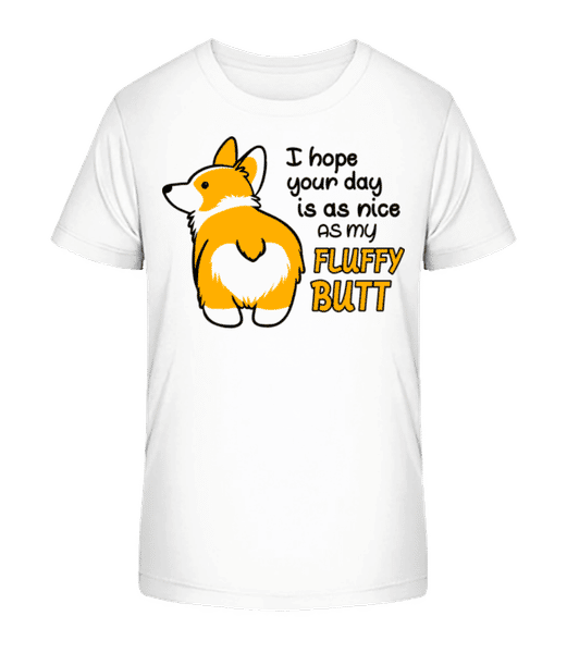 Aperçu: My Fluffy Butt - T-shirt bio Enfant Stanley Stella 2.0 - Blanc - Devant
