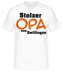 Stolzer Opa Von Zwillingen - Männer T-Shirt B&C - Weiß - Vorne